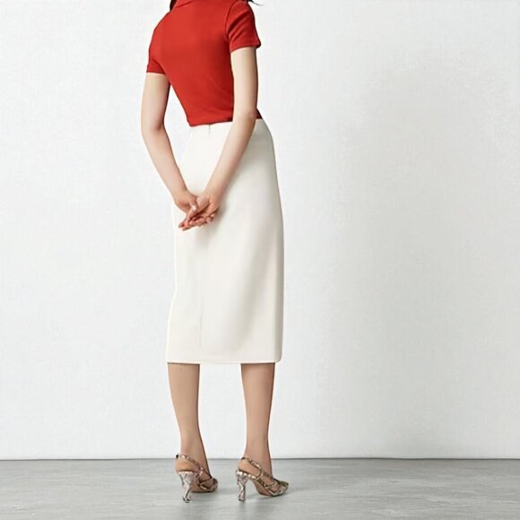 J. Crew Petite pencil midi skirt in four-season stretch Size 4 Petite - Picture 2 of 14